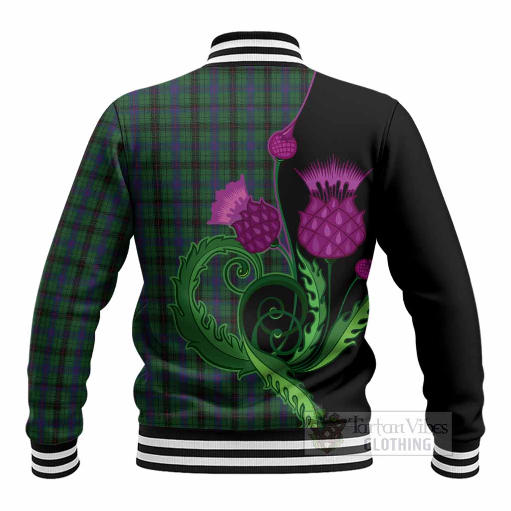 Davidson Tartan Baseball Jacket Traditional Scottish Thistle