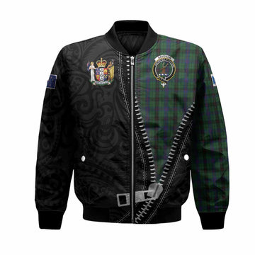 Davidson Tartan Bomber Jacket New Zealand Pattern Unique Zipper Stylized