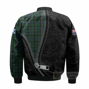 Davidson Tartan Bomber Jacket New Zealand Pattern Unique Zipper Stylized