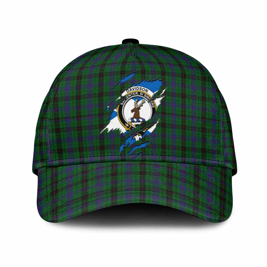 Davidson Tartan Classic Cap with Family Crest In Me Style