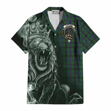 Davidson Tartan Cotton Hawaiian Shirt Roaring Lion Heritage