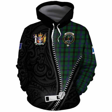 Davidson Tartan Cotton Hoodie New Zealand Pattern Unique Zipper Stylized