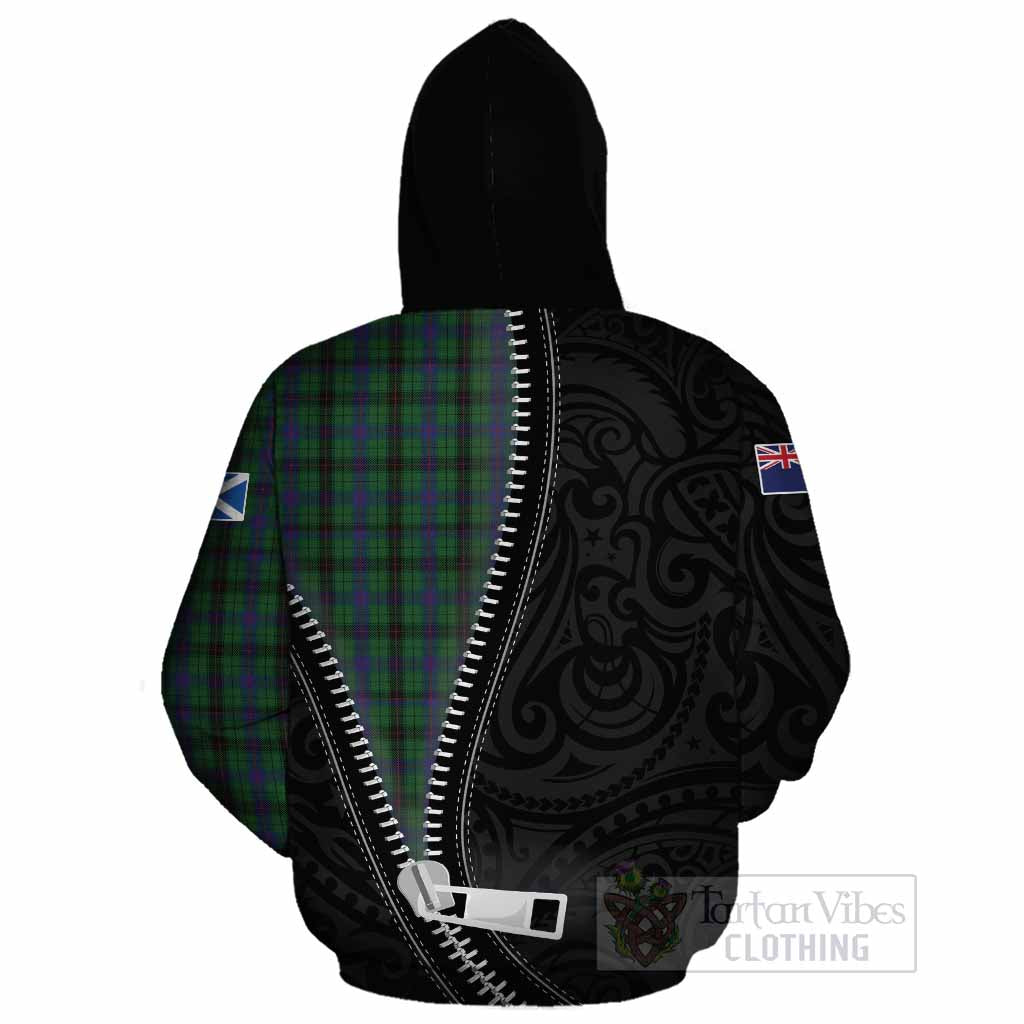Davidson Tartan Cotton Hoodie New Zealand Pattern Unique Zipper Stylized