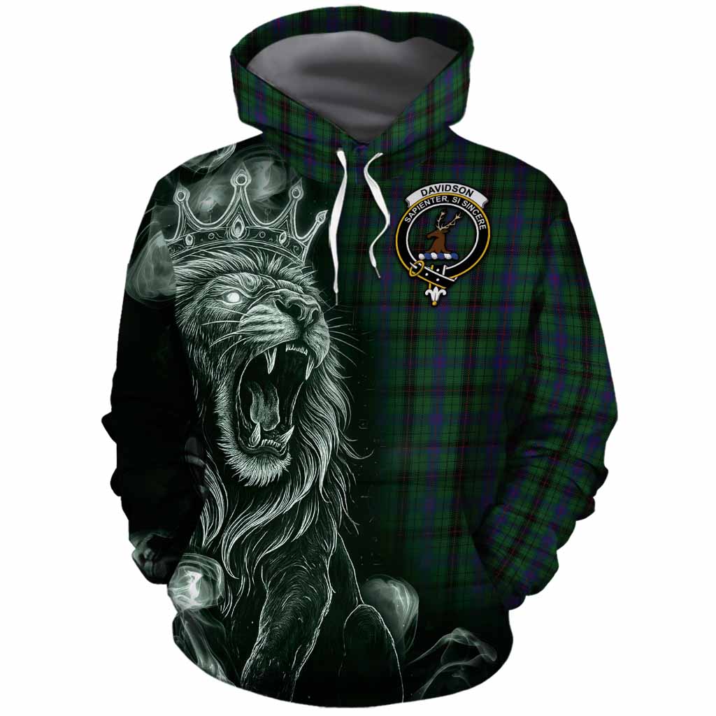 Davidson Tartan Cotton Hoodie Roaring Lion Heritage