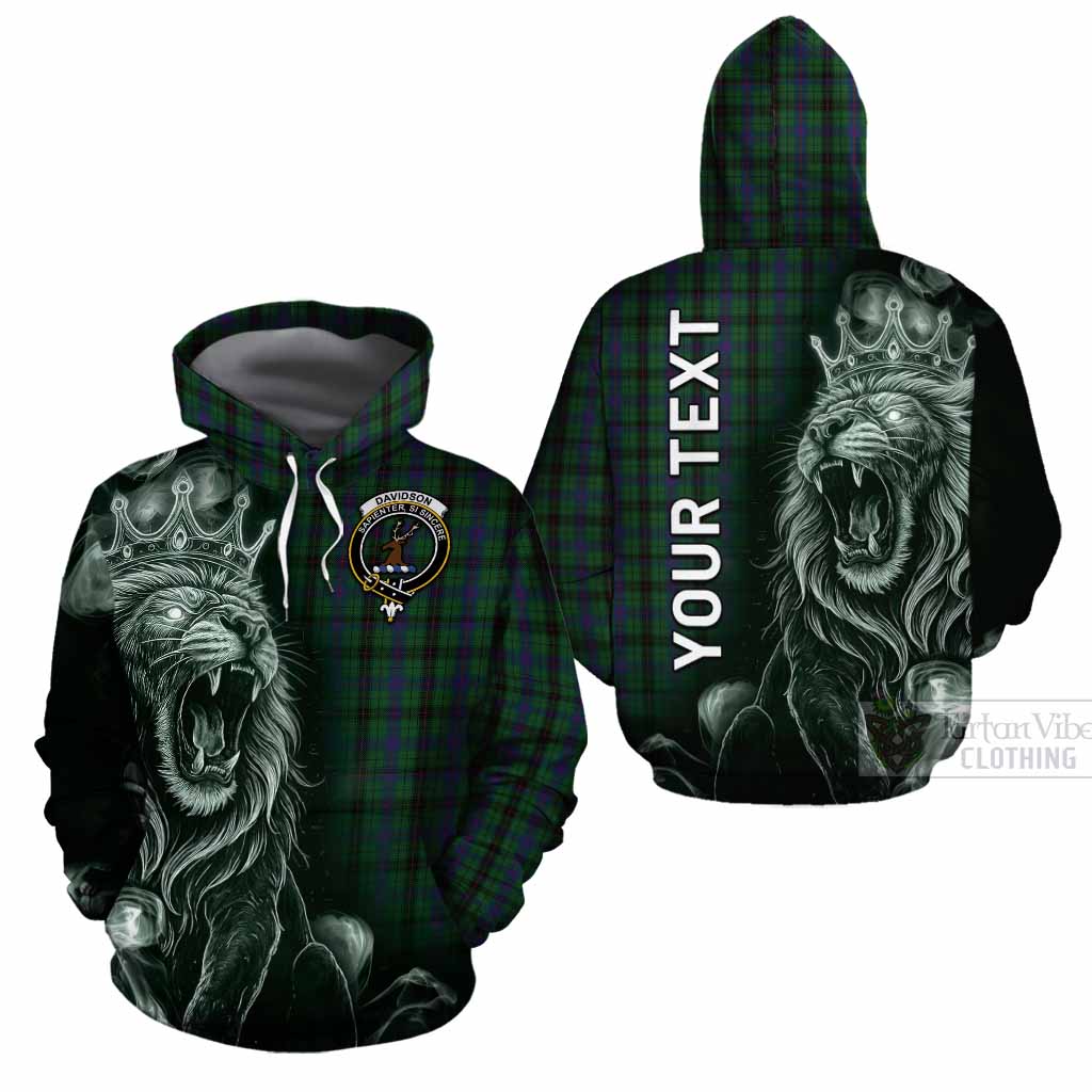 Davidson Tartan Cotton Hoodie Roaring Lion Heritage