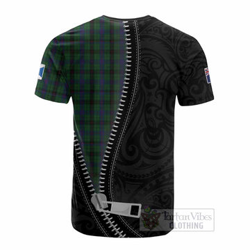Davidson Tartan Cotton T-shirt New Zealand Pattern Unique Zipper Stylized