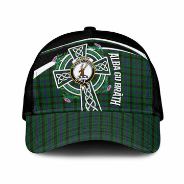 Davidson Tartan Crest Classic Cap Scottish Thistle Celtic Cross Alba Gu Brath