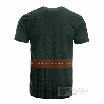 Davidson Tartan Crest Cotton T-shirt Kilt Costume Style