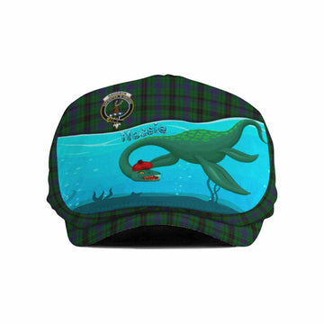 Davidson Tartan Crest Flat Cap, Jeff Cap Nessie Under Water