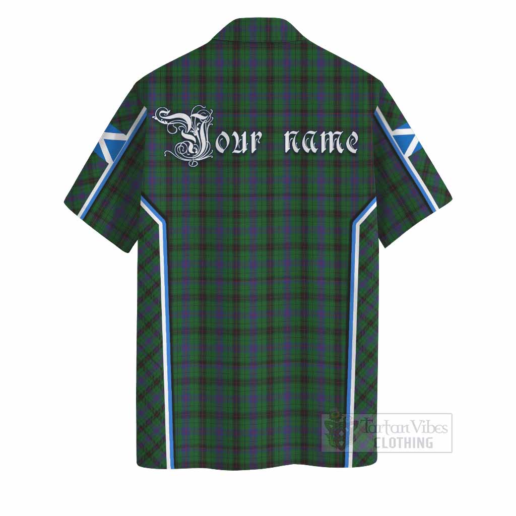 Davidson Tartan Crest Hawaiian Shirt Scotland Coat of Arm Flag Style - Tartan Vibes Clothing