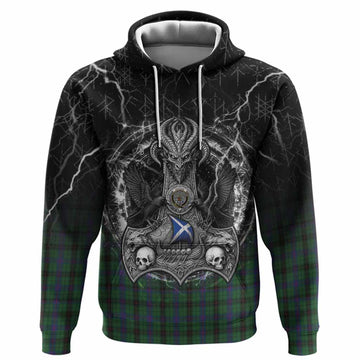 Davidson Tartan Crest Hoodie Celtic Odin's Raven Legacy