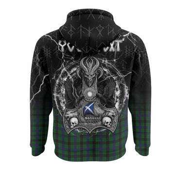 Davidson Tartan Crest Hoodie Celtic Odin's Raven Legacy