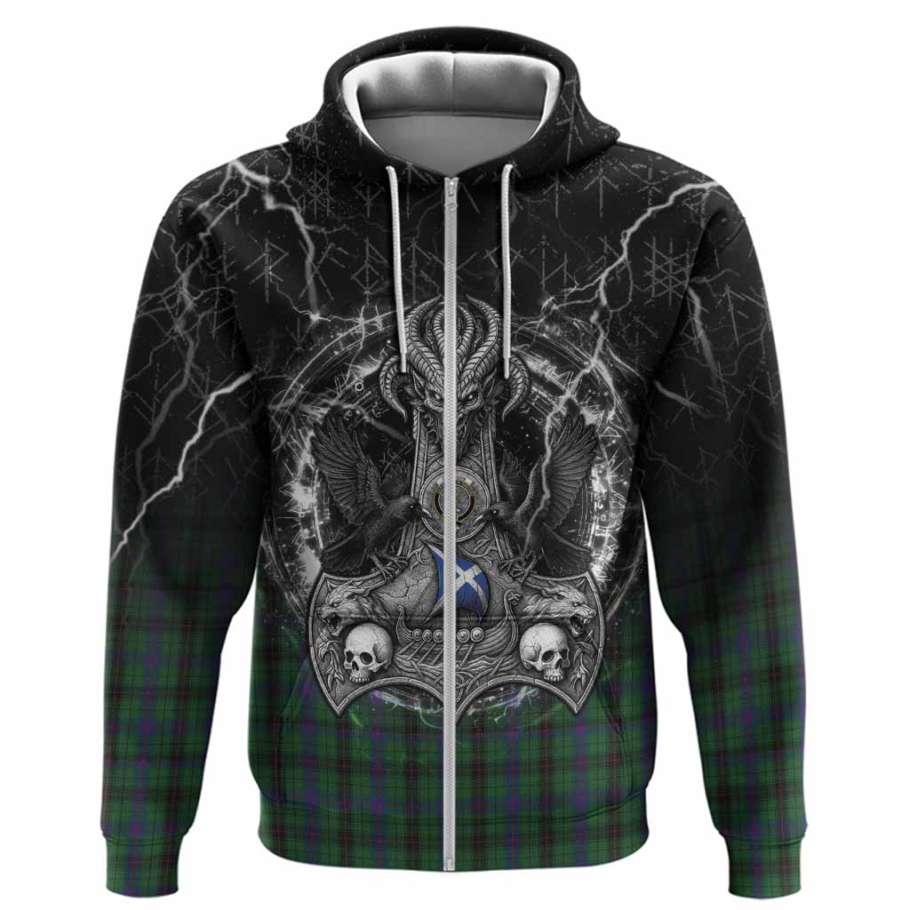 Davidson Tartan Crest Hoodie Celtic Odin's Raven Legacy