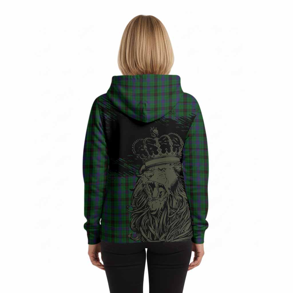 Davidson Tartan Crest Hoodie Crowned Lion Heritage Style