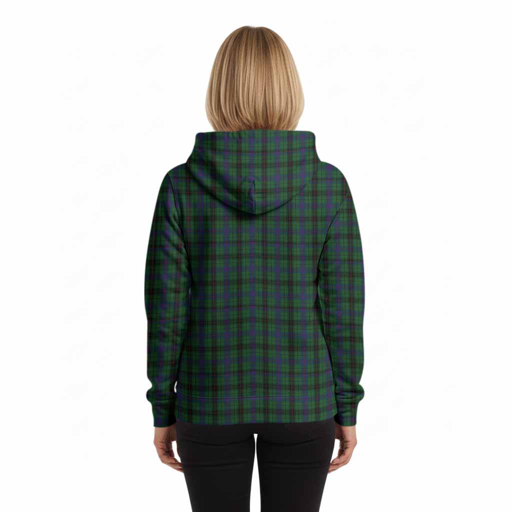 Davidson Tartan Crest Hoodie Ferocious Lion Style