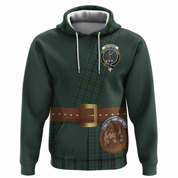 Davidson Tartan Crest Hoodie Kilt Costume Style