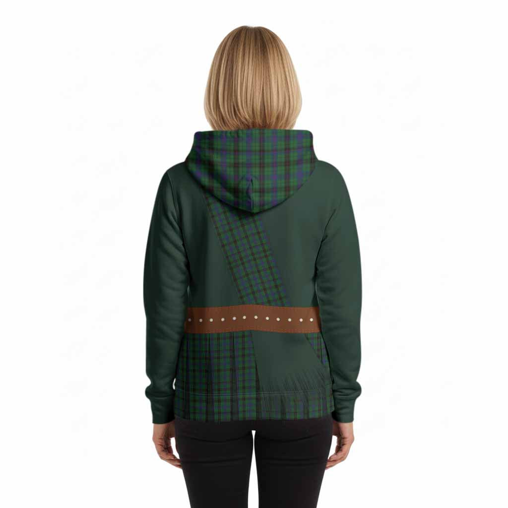 Davidson Tartan Crest Hoodie Kilt Costume Style