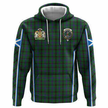 Davidson Tartan Crest Hoodie Scotland Coat of Arm Flag Style