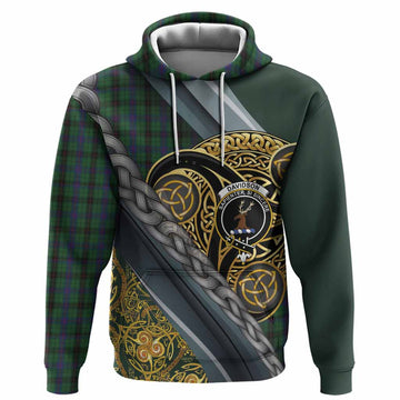 Davidson Tartan Crest Hoodie Scottish Triskele Celtic