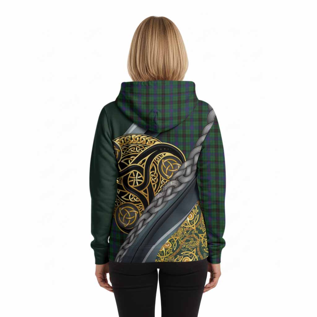 Davidson Tartan Crest Hoodie Scottish Triskele Celtic
