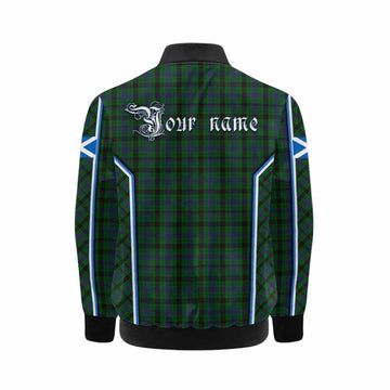 Davidson Tartan Crest Kid Bomber Jacket Scotland Coat of Arm Flag Style