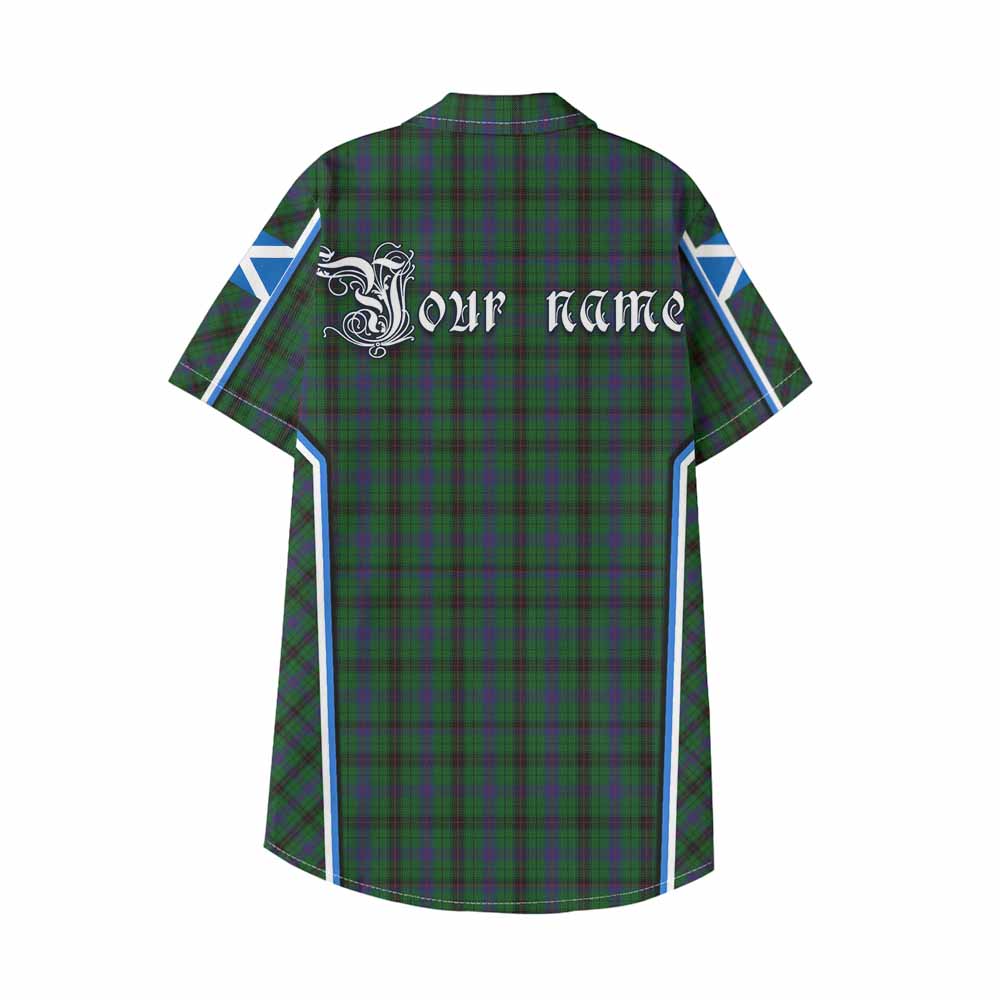 Davidson Tartan Crest Kid Hawaiian Shirt Scotland Coat of Arm Flag Style - Tartan Vibes Clothing