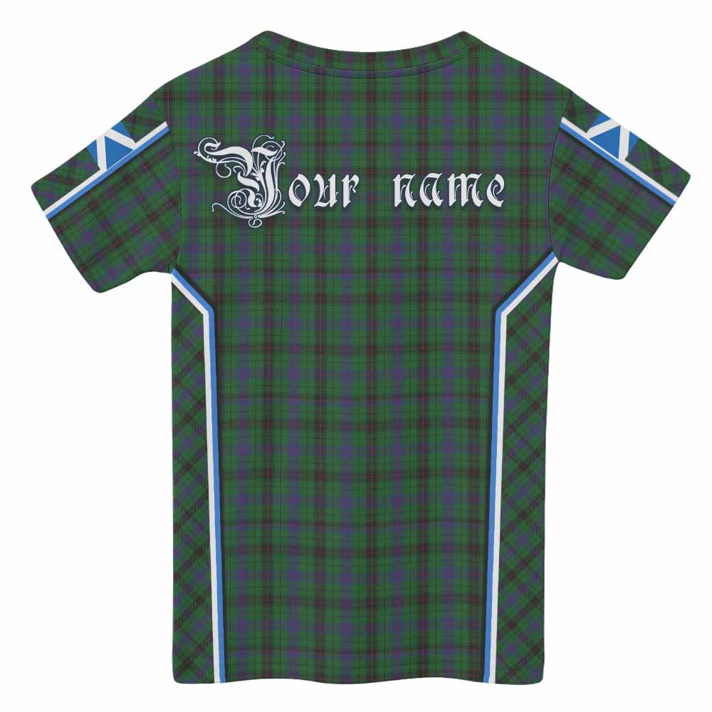 Davidson Tartan Crest Kid T-shirt Scotland Coat of Arm Flag Style - Tartan Vibes Clothing