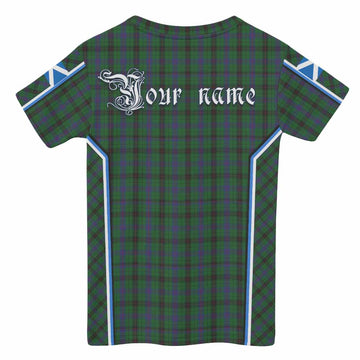 Davidson Tartan Crest Kid T-shirt Scotland Coat of Arm Flag Style - Tartan Vibes Clothing