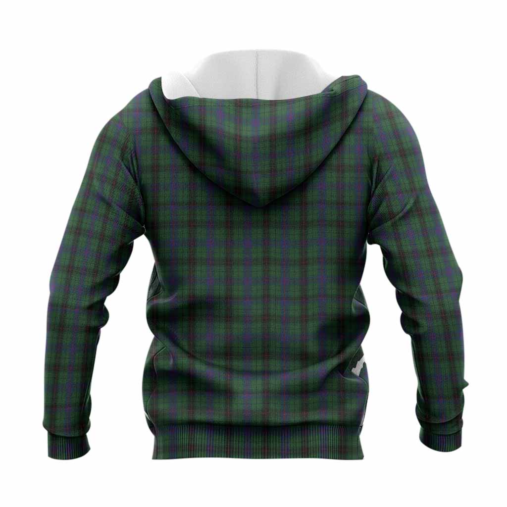 Davidson Tartan Crest Knitted Hoodie Ferocious Lion Style