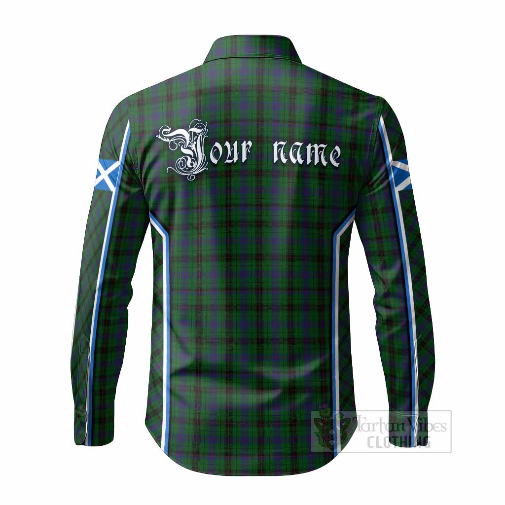 Davidson Tartan Crest Long Sleeve Button Shirts Scotland Coat of Arm Flag Style - Tartan Vibes Clothing