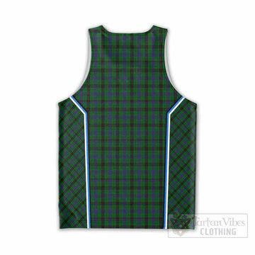 Davidson Tartan Crest Men Tank Top Scotland Coat of Arm Flag Style