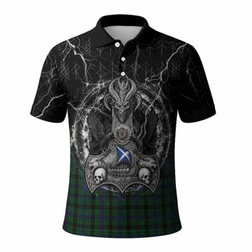 Davidson Tartan Crest Polo Shirt Celtic Odin's Raven Legacy