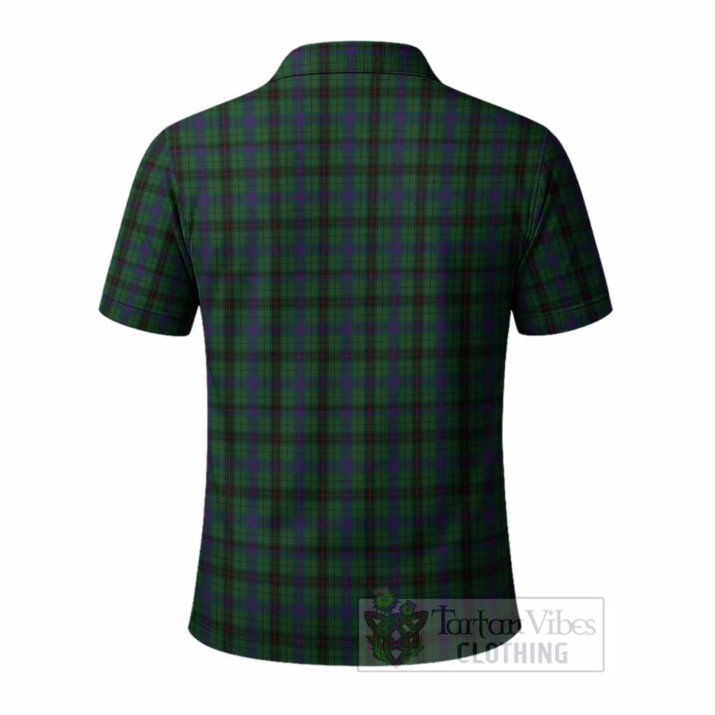 Davidson Tartan Crest Polo Shirt Ferocious Lion Style