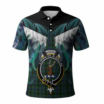 Davidson Tartan Crest Polo Shirt New Zealand Maori Korowai Cloak