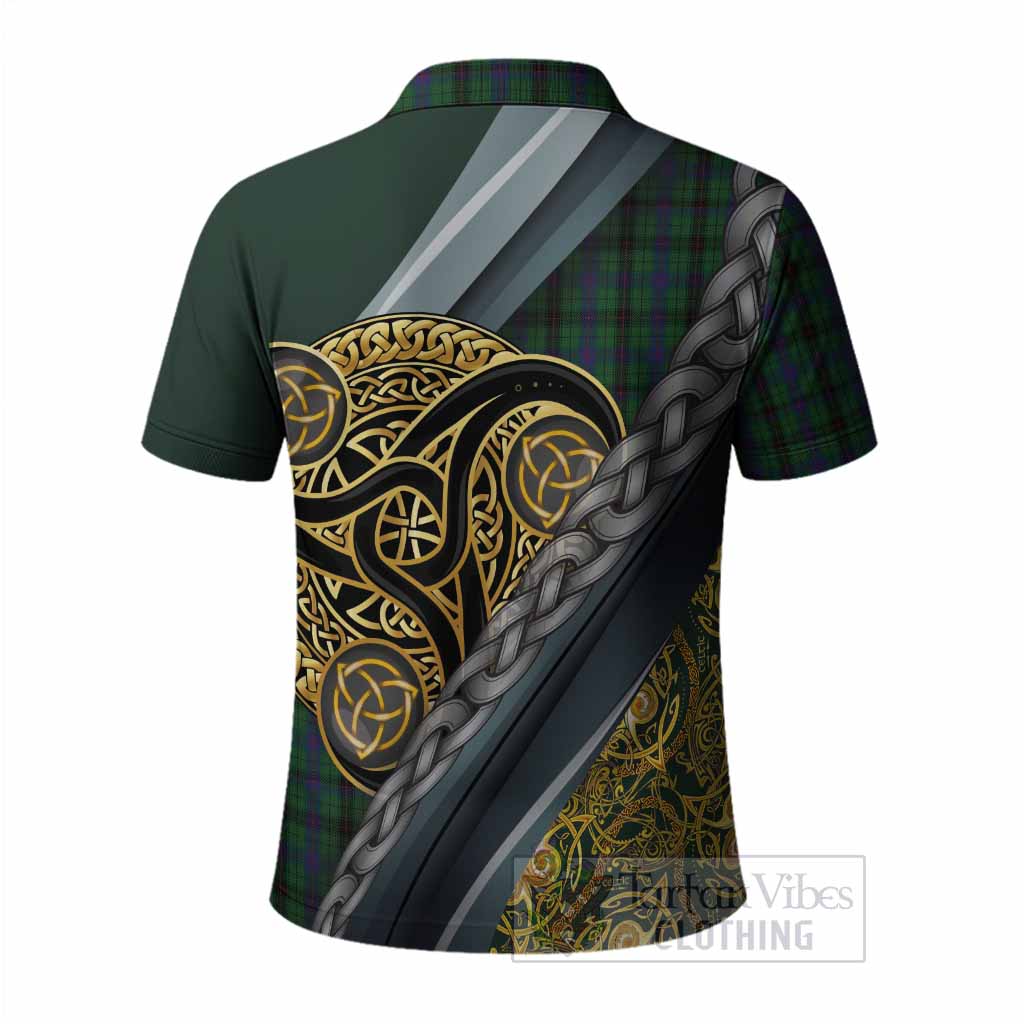 Davidson Tartan Crest Polo Shirt Scottish Triskele Celtic