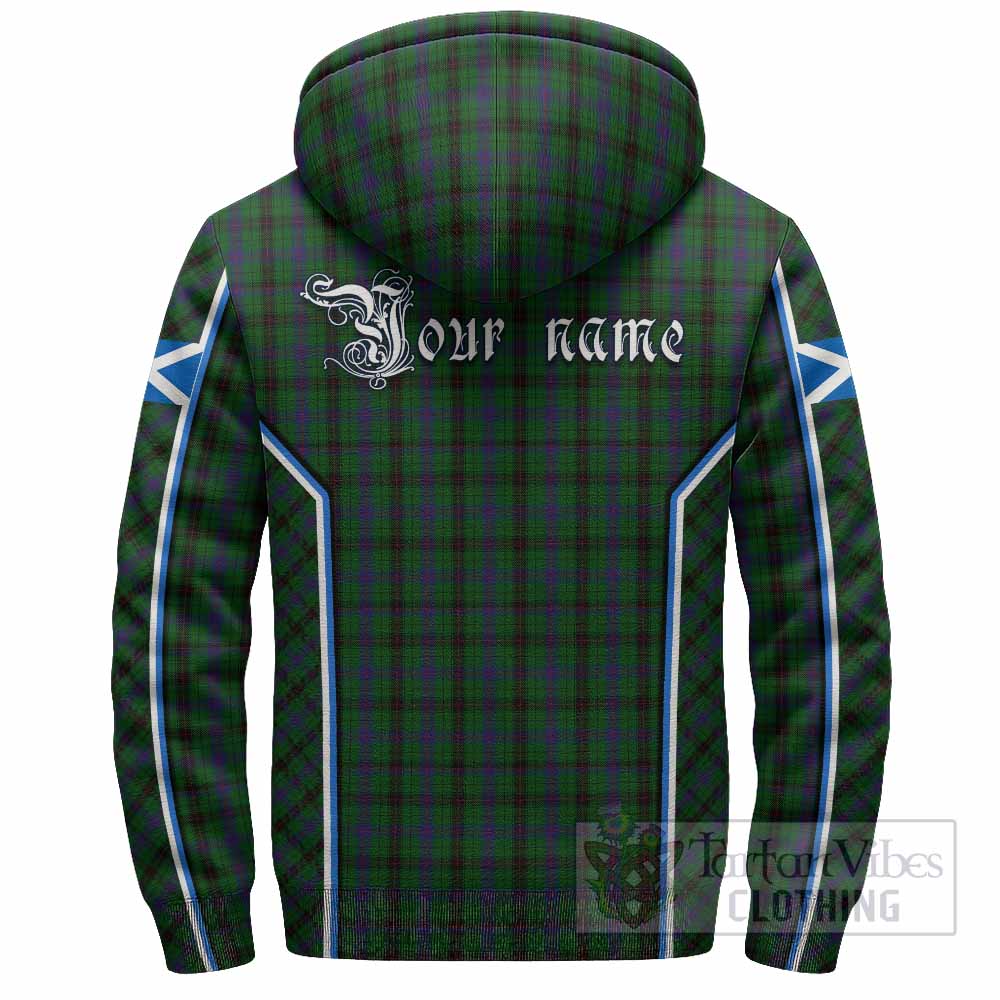 Davidson Tartan Crest Sherpa Hoodie Scotland Coat of Arm Flag Style - Tartan Vibes Clothing