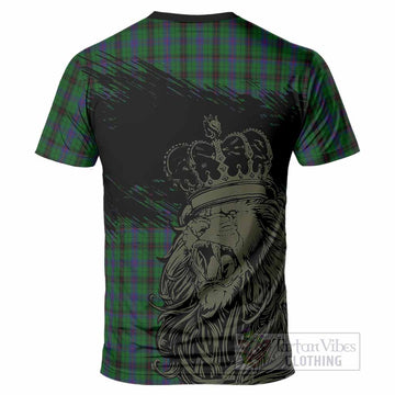 Davidson Tartan Crest T-Shirt Crowned Lion Heritage Style