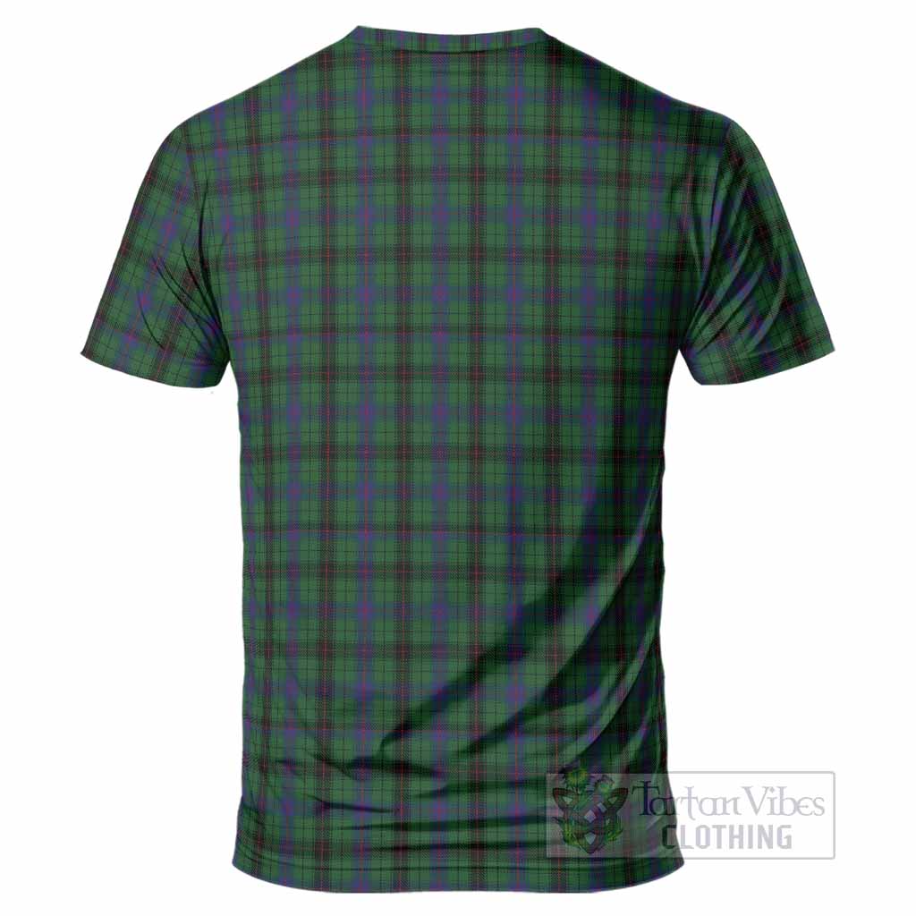 Davidson Tartan Crest T-Shirt Ferocious Lion Style