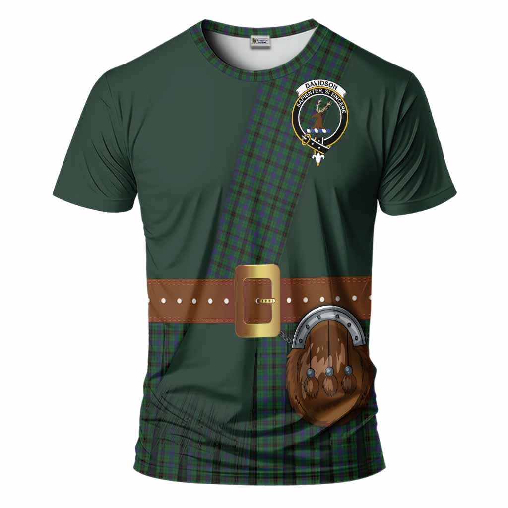 Davidson Tartan Crest T-Shirt Kilt Costume Style