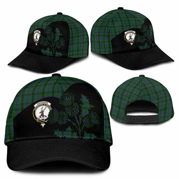 Davidson Tartan Family Crest Classic Cap Scotland Thistle Floral Flag Style