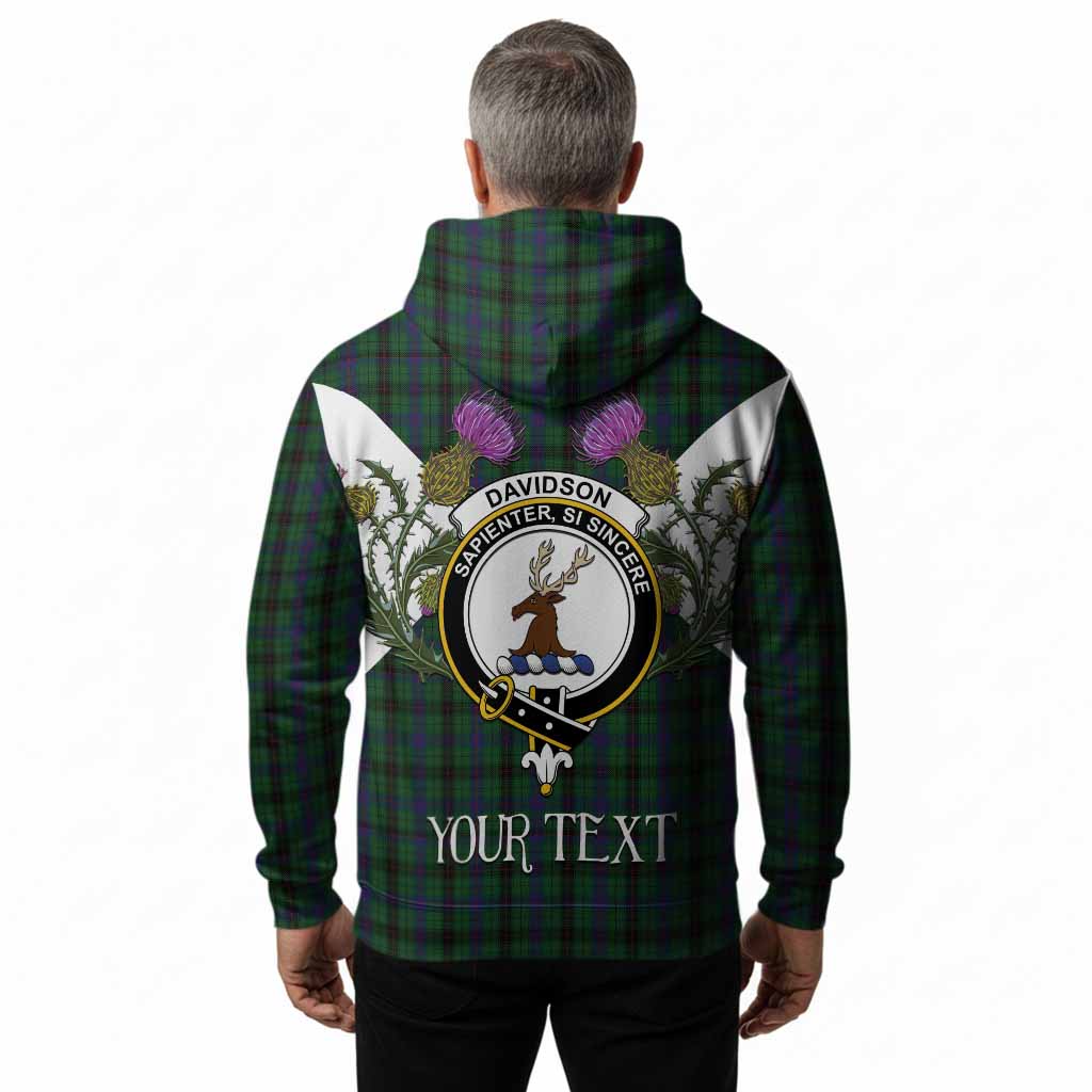Davidson Tartan Family Crest Hoodie Scottish Burns Night Thistle Floral