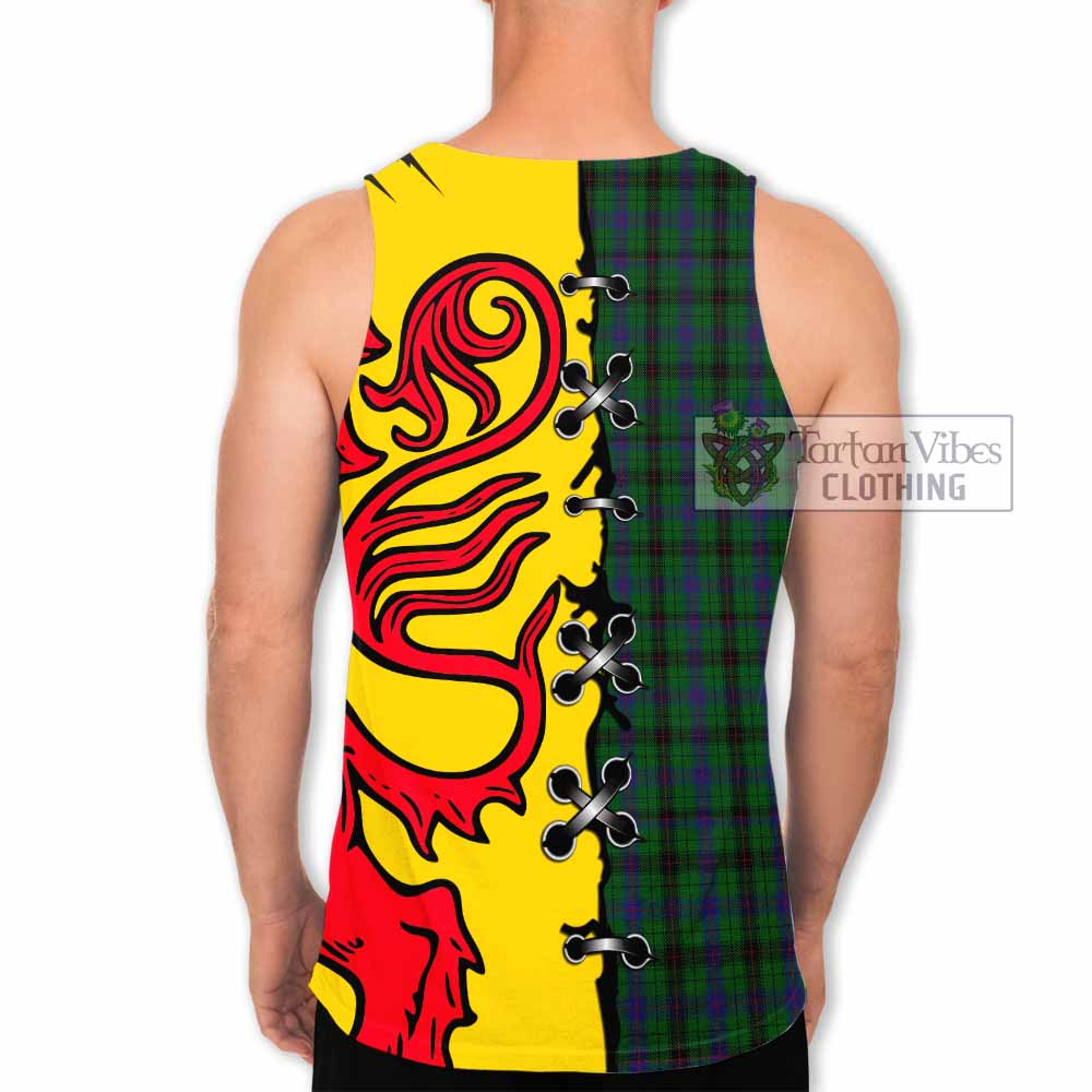 Davidson Tartan Family Crest Men Tank Top Lion Rampant Honor - Tartan Vibes Clothing