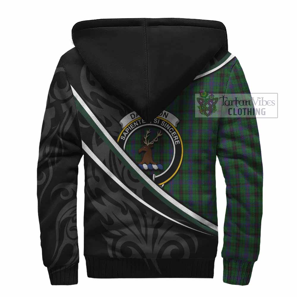 Davidson Tartan Family Crest Sherpa Hoodie Celtic Scottish Thistle Floral - Tartan Vibes Clothing