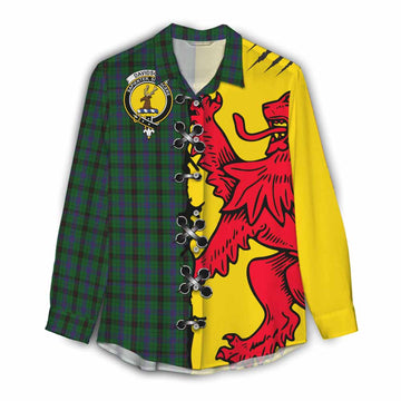 Davidson Tartan Family Crest Women Casual Shirt Lion Rampant Honor - Tartan Vibes Clothing