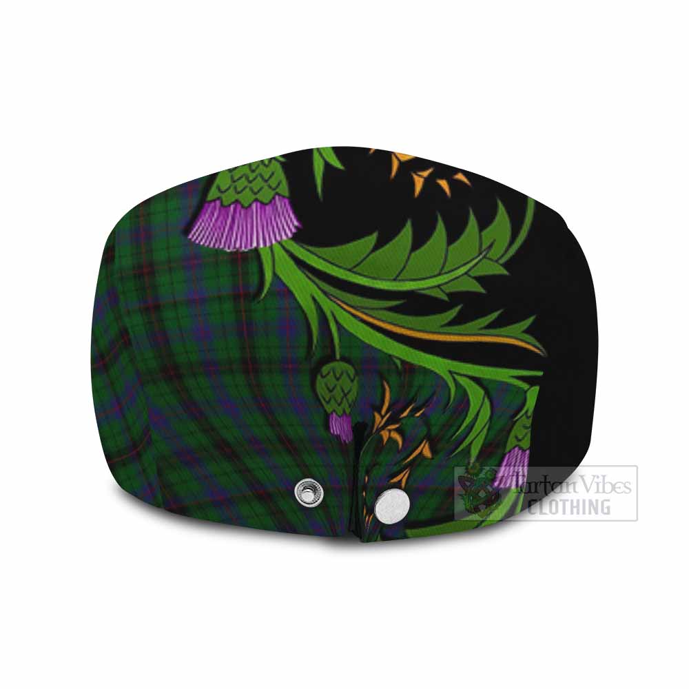 Davidson Tartan Flat Cap, Jeff Cap Scottish Thistle Pride Heritage Art - Tartan Vibes Clothing