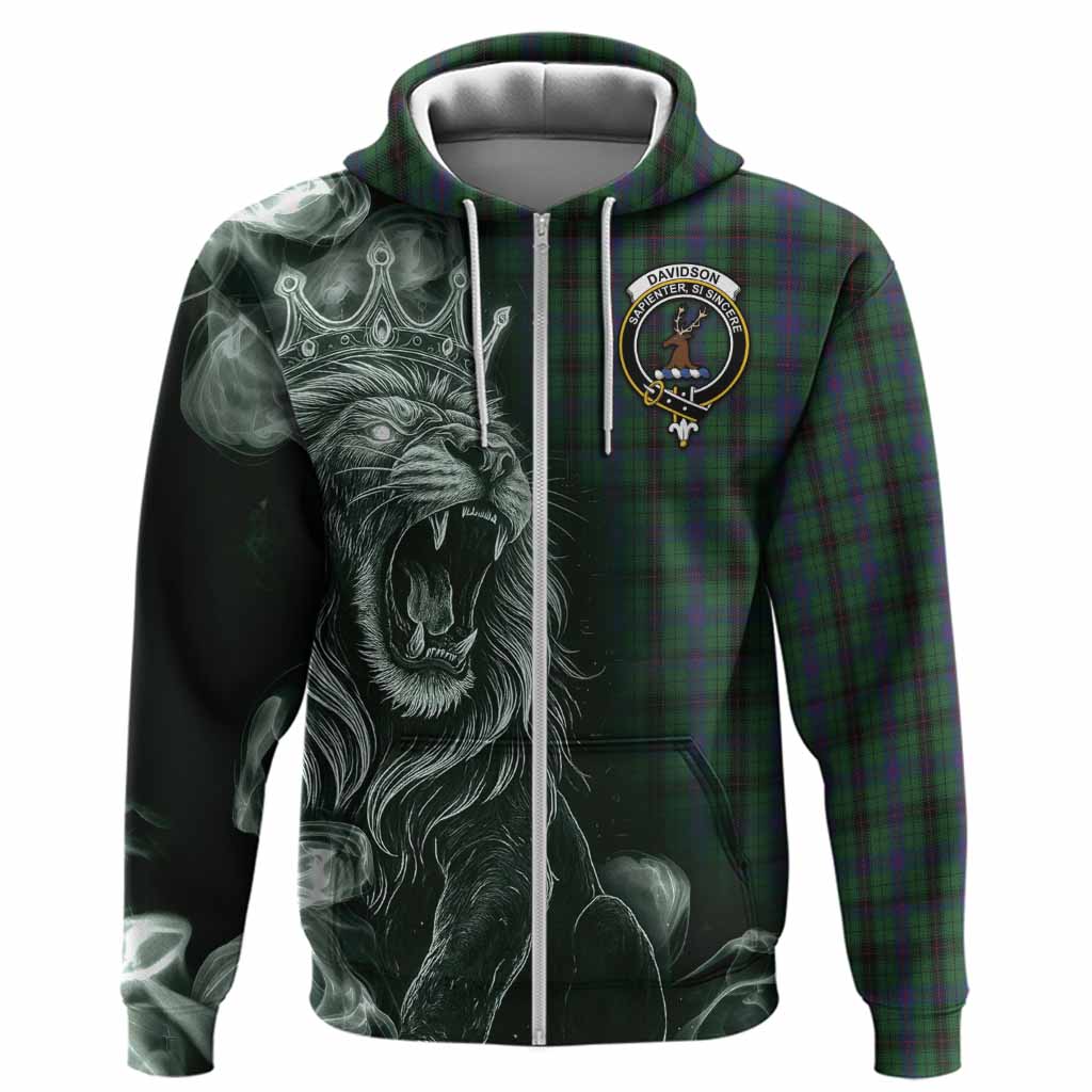 Davidson Tartan Hoodie Roaring Lion Heritage