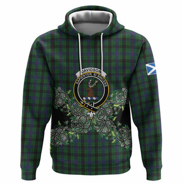Davidson Tartan Hoodie Thistle Scottish Spirit