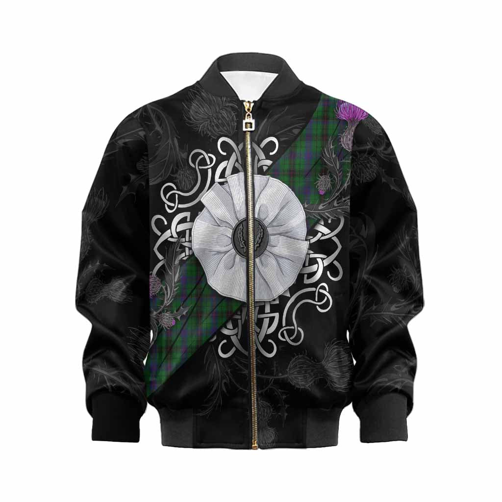 Davidson Tartan Kid Bomber Jacket Jacobite White Rose Kid XS - Tartan Vibes Clothing
