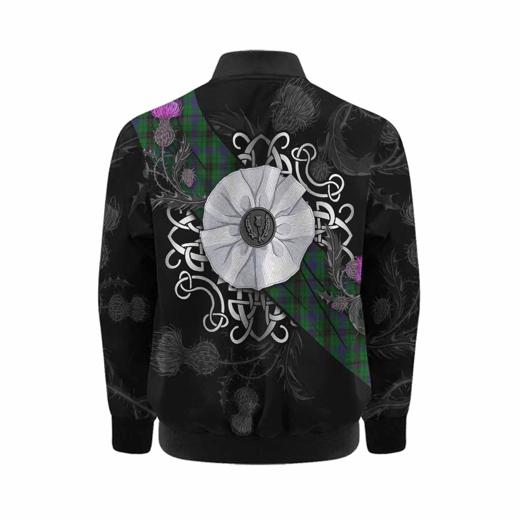 Davidson Tartan Kid Bomber Jacket Jacobite White Rose Kid - Tartan Vibes Clothing