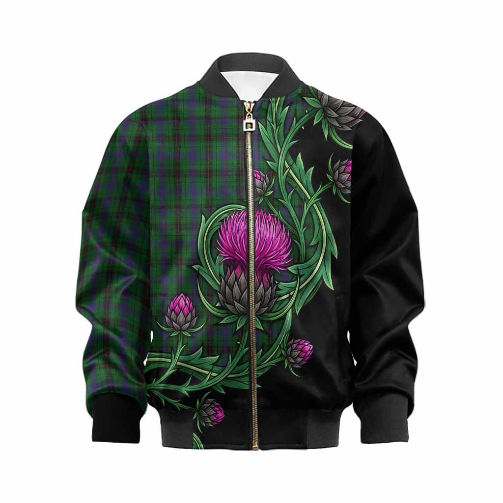 Davidson Tartan Kid Bomber Jacket Resilient Scottish Thistle Kid XS - Tartan Vibes Clothing